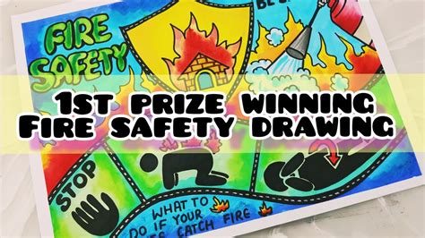 Photo: children's drawings on fire safety, award ceremony for art competition