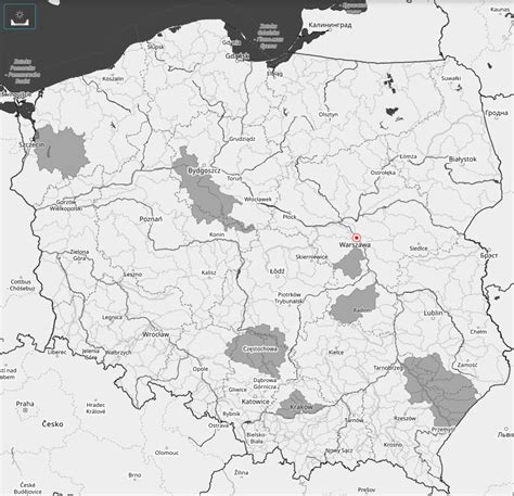 Mapa obszarów dotkniętych pożarami w 2011 roku