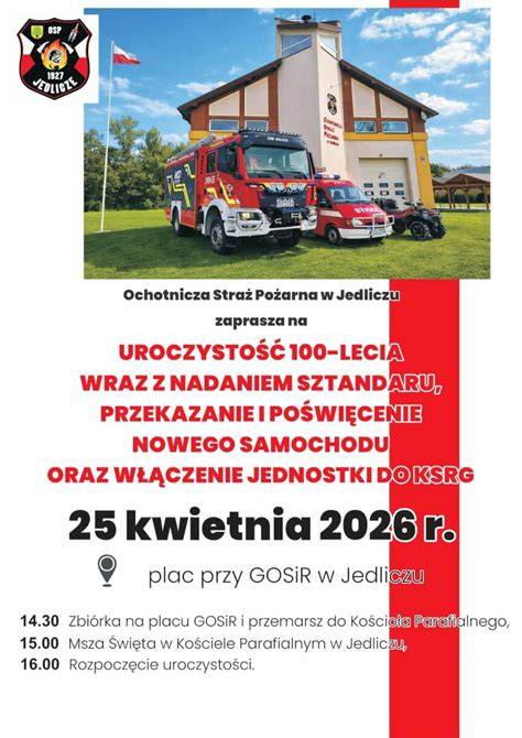 Uroczystość 100-lecia OSP Osiek nad Notecią - apel z pocztami sztandarowymi