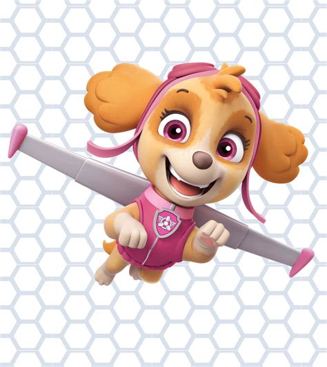 The Paw Patrol character Skye in her pilot uniform