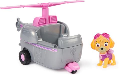 Detailed view of the large Paw Patrol Skye helicopter toy with figures