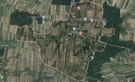 Historyczna mapa wsi Langenstücken z naniesionym cmentarzem