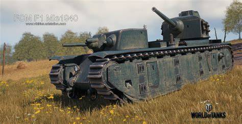 Koncept art czołgu Fallen FCM F1 Franken w klimacie Halloween
