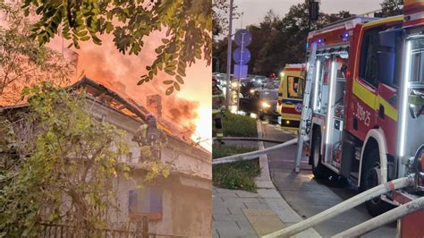 garaż objęty płomieniami w Czańcu