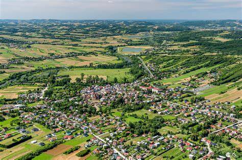 mapa gminy Brzostek z zaznaczoną miejscowością Siedliska-Bogusz