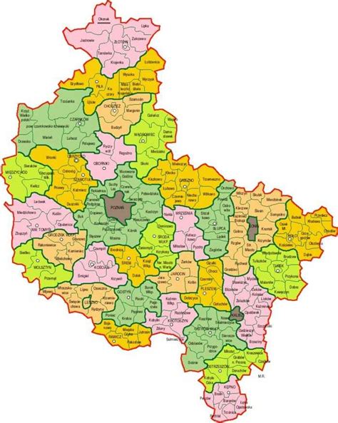 mapa gminy Skierbieszów z zaznaczonymi lokalizacjami zdarzeń