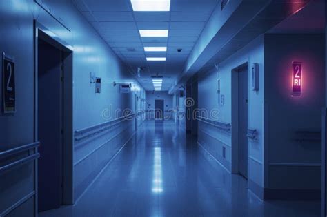 Thematic photo of a hospital corridor at night