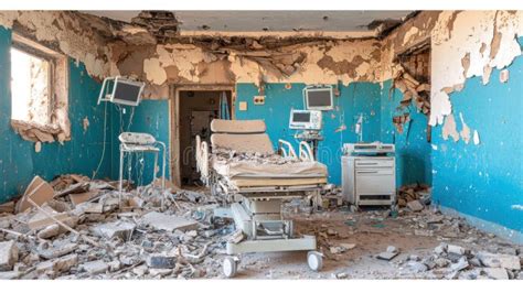 Photo of a damaged hospital room after a fire