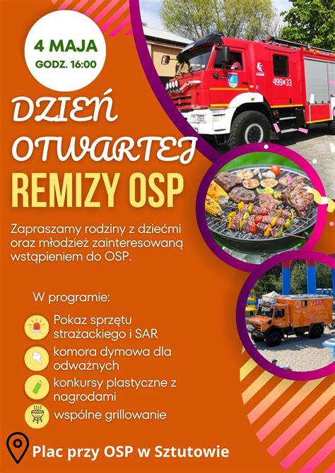 Dzień Otwarty w remizie OSP Kaczory: prezentacja sprzętu strażackiego i zabawy dla dzieci