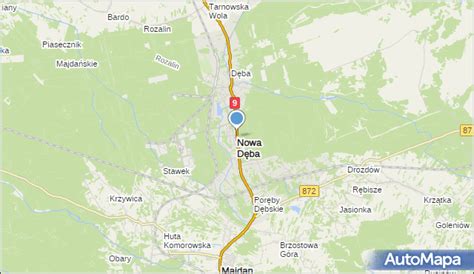 Mapa obszaru poligonu Nowa Dęba w latach 30. XX wieku z zaznaczonymi terenami hrabiego Tarnowskiego