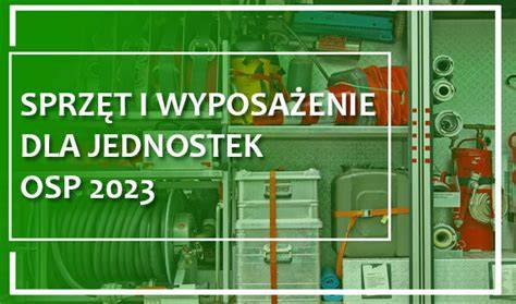 Infografika przedstawiająca zestawienie najczęściej przekazywanego sprzętu dla jednostek OSP