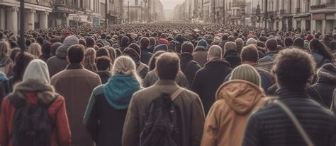 Tłum ludzi w centrum handlowym podczas ewakuacji