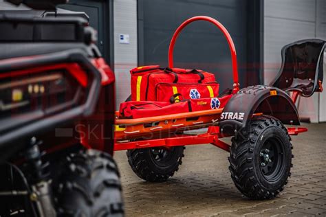 Zdjęcie przedstawiające moduł gaśniczy na przyczepce ratowniczej