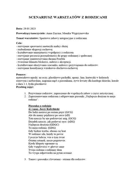 Scenariusz warsztatów ratowniczych - symulacja wypadku
