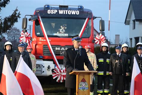 Uroczyste przekazanie nowego ciężkiego samochodu ratowniczo-gaśniczego dla jednostki OSP Kęty