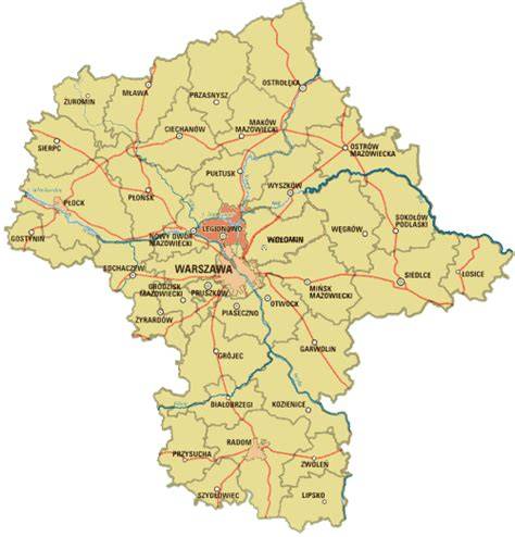 Mapa powiatu legionowskiego z zaznaczonymi lokalizacjami ostatnich interwencji straży pożarnej