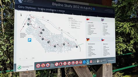 Mapa obszaru Błędnych Skał z zaznaczoną przykładową lokalizacją pożaru
