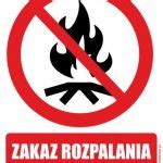 Piktogram zakazu rozpalania ognisk w lesie