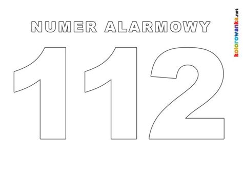 Znak z numerem alarmowym 112