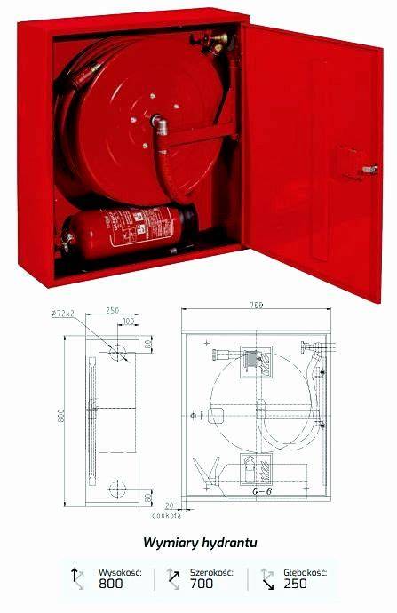 zdjęcie hydrantu Boxmet H25-B-W-30 z widocznym mechanizmem wychylnym