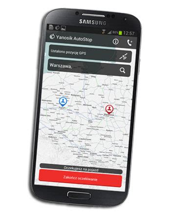 Wizualizacja aplikacji mobilnej ostrzegającej kierowców o zbliżającym się pojeździe uprzywilejowanym