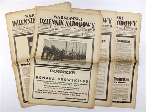 Reprodukcja artykułu prasowego z Warszawskiego Dziennika Narodowego o pożarze