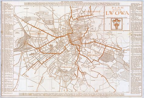 Mapa historyczna dawnego Lwowa z zaznaczeniem podziału na Stare i Nowe Miasto oraz lokalizacją zamków