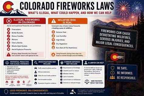 Infographic illustrating legal penalties for illegal use of pyrotechnics in Poland