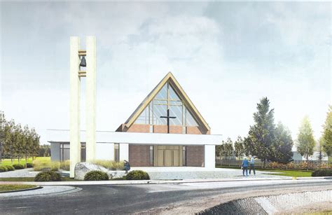 Wizualizacja nowej kaplicy przy katedrze w Ełku