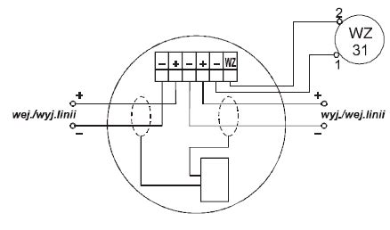 Schemat działania czujnika dymu