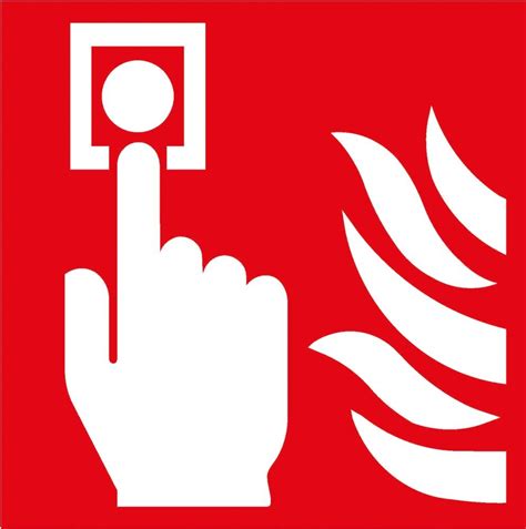 Znak alarm pożarowy ROP zgodny z normą ISO 7010