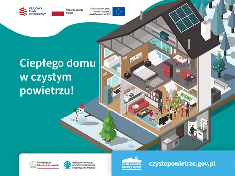 infografika o bezpiecznym ogrzewaniu domu i czystym powietrzu