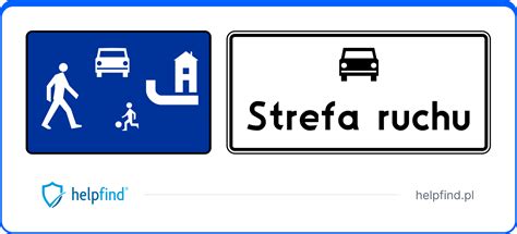 Infografika porównująca strefę zamieszkania i strefę ruchu