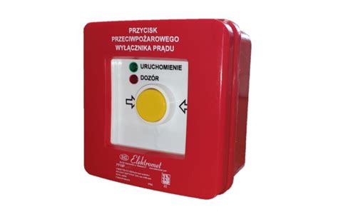 Ręczny przycisk przeciwpożarowego wyłącznika prądu z czerwoną i zieloną diodą LED