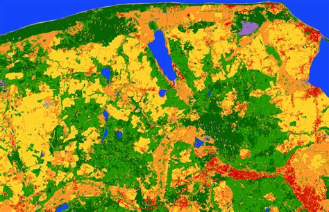schemat lub mapa terenu z zaznaczonymi remizami leśnymi