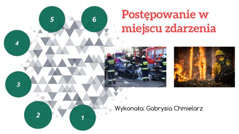 schemat interwencji strażaka w miejscu wypadku