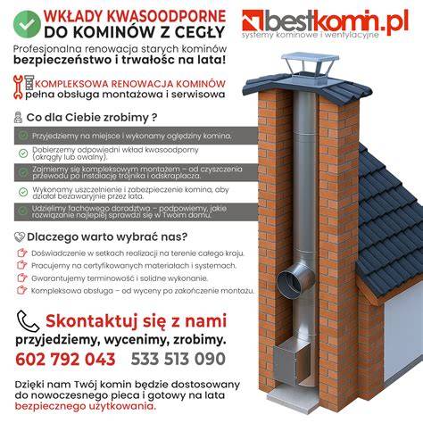 infografika z zasadami bezpiecznego użytkowania komina i pieca