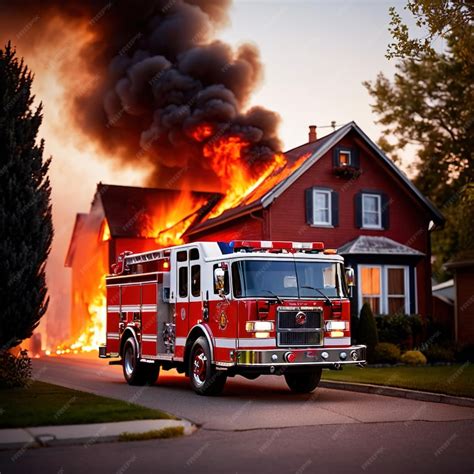 Thematic photo of a multi-family residential building with a fire engine in front, symbolizing fire safety.