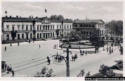 Historyczne zdjęcie dworca kolejowego w Sosnowcu