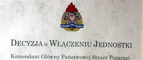 Uroczystość wręczenia decyzji o włączeniu jednostki OSP do KSRG