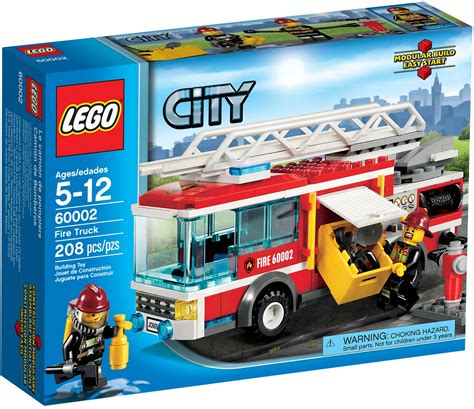 The LEGO City Fire Truck (60002) set with minifigures and accessories