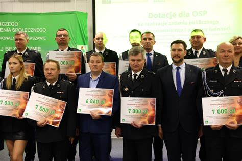 Uroczystość przekazania dofinansowań dla jednostek OSP