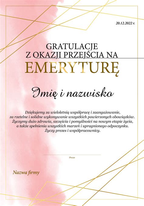 Zasłużony strażak odbierający gratulacje z okazji przejścia na emeryturę