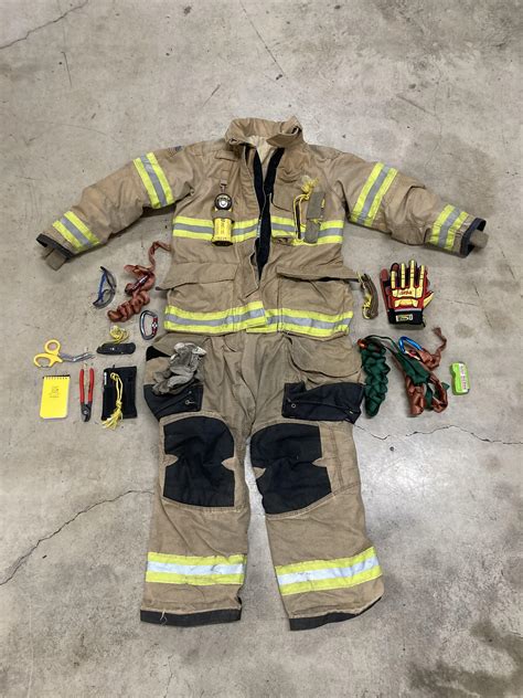 Photo of donated equipment for firefighters