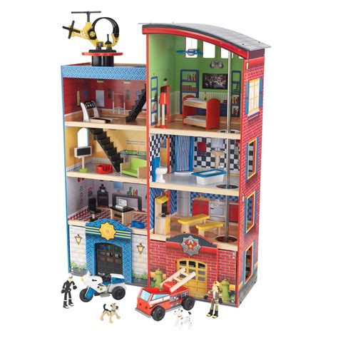 Thematic photo of Kidkraft fire station toy