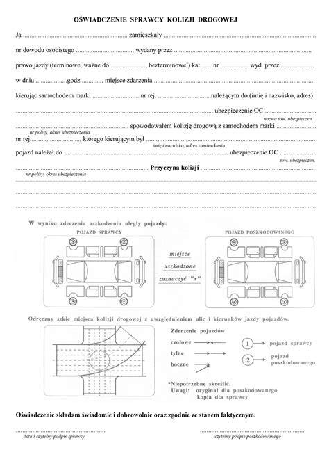 Schemat kolizji drogowej dwóch samochodów osobowych w Budach-Obrębskich