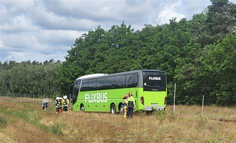 Zgliszcza spalonego autokaru na poboczu autostrady A2