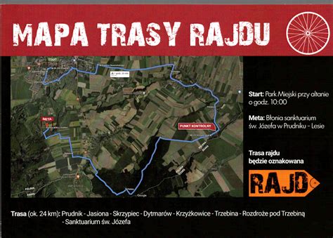 Mapa szlaku Transgranicznego Rajdu Niezapominajkowego