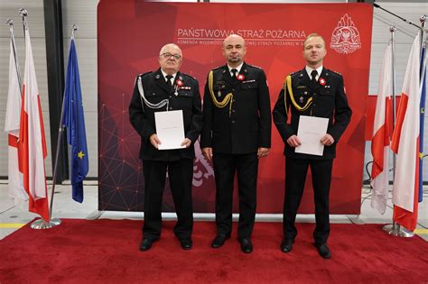 Odznaczeni strażacy podczas obchodów jubileuszowych