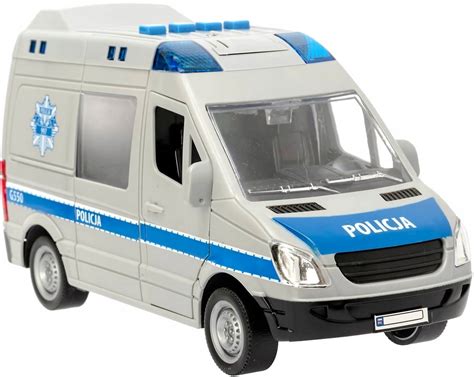 Ilustracja przedstawiająca karetkę, wóz strażacki i radiowóz policyjny z włączonymi syrenami i światłami